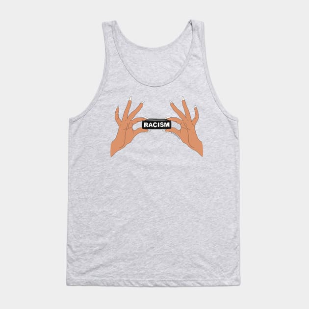 Give Racism The Chop - The Peach Fuzz Tank Top by ThePeachFuzz